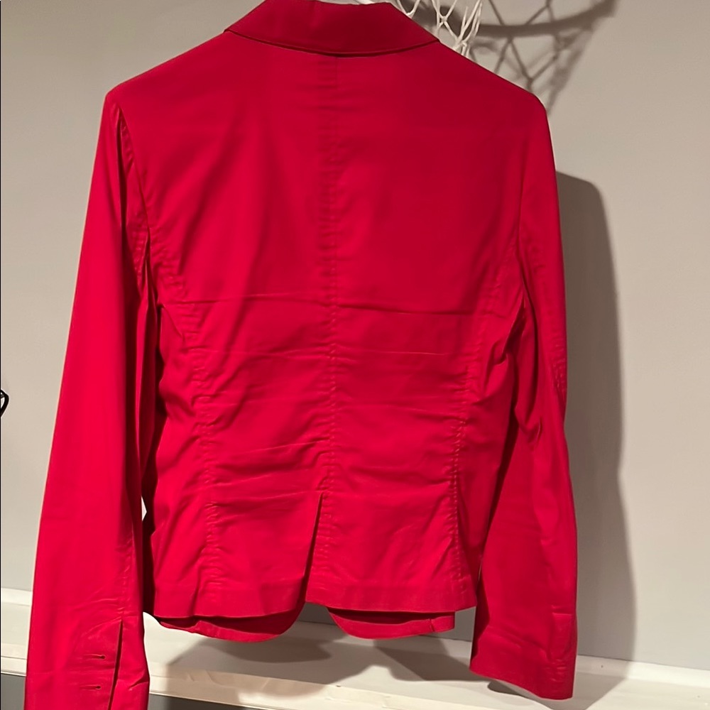 Express Red Ruched Blazer - Picture 6 of 6